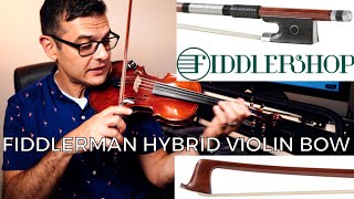 Fiddlerman Hybrid Violin Bow Carbon fiber core with traditional wood and fittings [upl. by Aisha763]