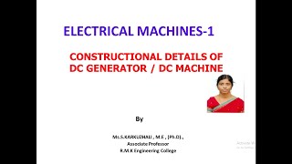 Constructional Details of DC Machine  DC Generator DC Motor [upl. by Sharpe]