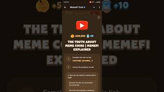 The Truth About Meme Coins Memefi Explained  Memefi Video Code Today [upl. by Daukas278]