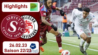 Highlights Servette  Genf FC vs FC Winterthur 26022023 [upl. by Shewchuk]