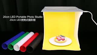 PULUZ 20cm Folding Portable 550LM Light Photo Lighting Studio Shooting Tent Box Kit with 6 Colors [upl. by Dinse]