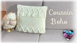 Coussin quotBOHOquot Crochet Bohème quotLidia Crochet Tricotquot Tutoriel Facile [upl. by Anatole]