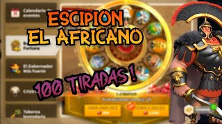 100 TIRADAS RULETA ESCIPION EL AFRICANO UNA DE MIS MEJORES RULETAS l Rise of Kingdoms Español [upl. by Asseralc]