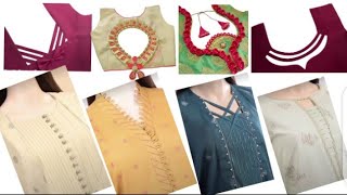 latest and trendy kurti neck design 2024  Designer blouse neckline new [upl. by Oiznun666]