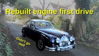 Jaguar Mk2  Rebuilt Engine First Drive [upl. by Wenn]