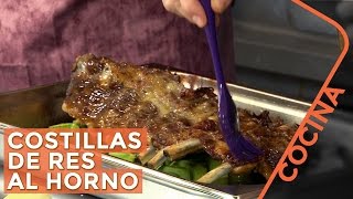 Costillas de Res al Horno  Receta de Cocina [upl. by Etsirk743]