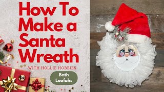 Christmas Wreath Decorating Ideas How To Make a Christmas Wreath Santa Claus Wreath Christmas DIY [upl. by Enneles]