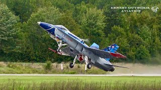 4K RCAF CF18 Hornet Demo Team  AERO GatineauOttawa 2024 [upl. by Odnumyer]