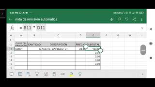 Excel en tu Celular Nota de remisión parte 4 [upl. by Etnovaj742]