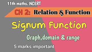 Signum Function  What is Signum function  Graph Domain and Range of Signum function 11th maths [upl. by Linet]