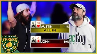 Winning AGAINST ALL ODDS 5 SICK poker river cards [upl. by Ellenyl]