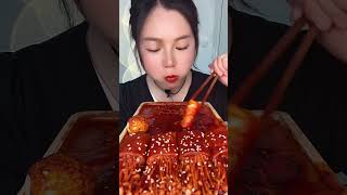 ASMR  Mukbang  Fast eat noodles enoki shorts [upl. by Clayborn934]