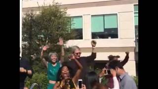 Tim Cook Phil Schiller Eddy Cue Dancing To Pharrell Williams Happy [upl. by Leugimsiul920]