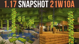 Minecraft 117 Snapshot 21w10a Lush Caves Are Here [upl. by Anyak]