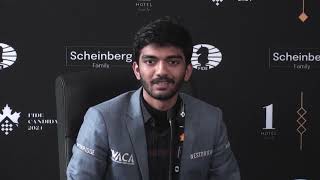 Postgame Press Conference with Gukesh  Round 2  FIDE Candidates [upl. by Jary]