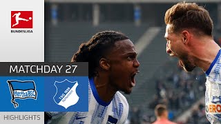 Hertha Berlin  TSG Hoffenheim 30  Highlights  Matchday 27 – Bundesliga 202122 [upl. by Levana]