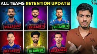 IPL 2025  KOHLI CAPTAIN 😍  SHREYAS RELEASED 🤯  All 10 IPL Teams Retention Update [upl. by Dami]