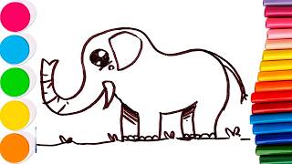 Vamos Desenhar um ELEFANTE Fofo  Desenho para crianças [upl. by Godderd]