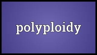 Polyploidy Meaning [upl. by Marys]