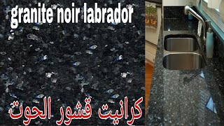 كرانيت قشور الحوت ومعلومة جديدة granite noir labrador [upl. by Emearg]