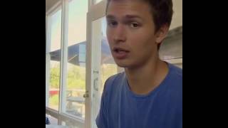 Ansel Elgort singing Treat you better By Shawn Mendes [upl. by Laro]