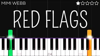 Mimi Webb  Red Flags  EASY Piano Tutorial [upl. by Terriss]