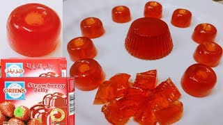 Strawberry jelly recipe  Greens Strawberry jelly Greens Jelly Recipeجلي جرينز الفراولة [upl. by Olra765]