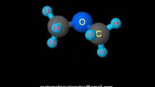Molécula de éter dimetílico CH3OCH3 [upl. by Nylodnarb]