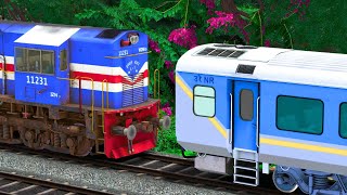 SHATABDI FAIL TO CLIMB HILL WDM3D RESCUE  BUMPY RAILROAD  Train Simulator  Railwork  NTG GAMING [upl. by Birchard]