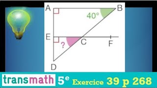 Exercice sur les angles • droites perpendiculaires à une même droite • angles correspondants 5e [upl. by Teirrah237]