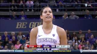 Washington Husky Kelsey Plums record setting 57 points historic NCAA Record vs UTAH [upl. by Anrol705]