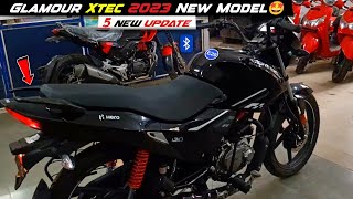 Hero Glamour Xtec 125Cc New E20 2023 Model Black Colour Review🔥New Features Price Mileage [upl. by Nelyahs]