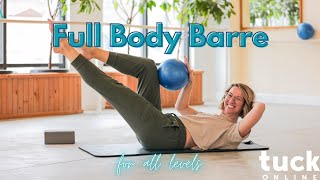 20Minute Full Body Barre Workout – No Equipment Needed  Tuck Online  Barre Fitness At Home [upl. by Nosliw]