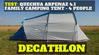 Test of QUECHUA ARPENAZ FAMILY 41 camping tent  4 people  DECATHLON [upl. by Liman]