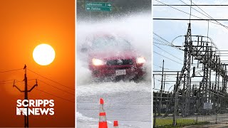 Heat advisory flooding and power outages plague the US following Hurricane Beryl [upl. by Monte]