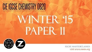 CIE IGCSE Chemistry 0620  W15 P11  Solved Past Paper [upl. by Stock]