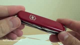 Victorinox Camper 13613 Camper red Swiss Army Knife quotSAKquot Review [upl. by Ynottirb]