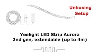 Yeelight LED Strip Aurora unboxing setup [upl. by Anail345]