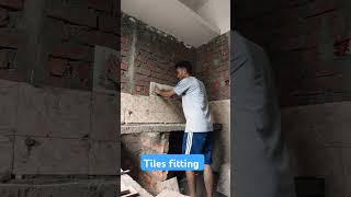 Tiles fittings construction viralvideo shortvideo tiles work [upl. by Ayik]