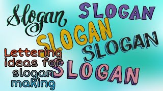 5 Lettering Ideas for Slogan Making [upl. by Adia42]