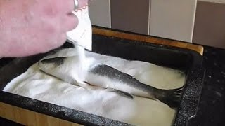 How To Cook Sea BassSalt Baked Sea Bass [upl. by Onitselec959]