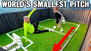 WE BUILT THE WORLDS SMALLEST FOOTBALL PITCH 🤯🔥 [upl. by Odracir445]