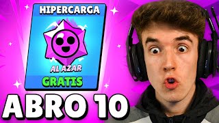 ABRO 10 HIPERCARGAS AL AZAR GRATIS en BRAWL STARS [upl. by Neelat]