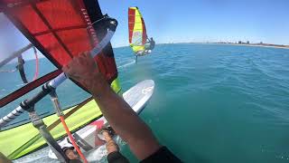 Windfoil vs Windsurf  match test [upl. by Lhok757]