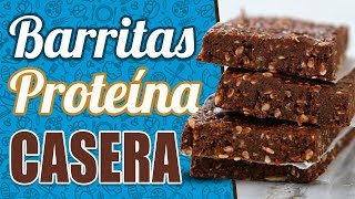 BARRITAS DE PROTEÍNAS CASERA SIN HORNO  Receta barritas de avena proteicas [upl. by Herson697]