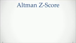 Altman Z Score with Excel [upl. by Ydnagrub]