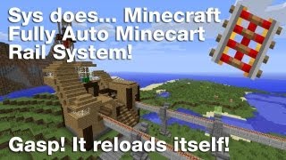 Minecraft Fully Auto Hopper Minecart Rail System [upl. by Odab]