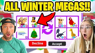 We Trade ALL NEW WINTER MEGAS in Adopt ME Roblox [upl. by Nagad]