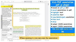 Create PDF annotation in PDFjs Save PDF annotation highlightunderlinefreetextdraw pdfjs [upl. by Doownil]