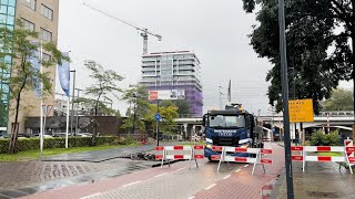 Verbindingsweg naar Station Schiedam Centrum tot eind november afgesloten [upl. by Paquito119]